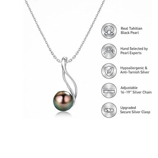 Tahitian Black Pearl Necklace for Women